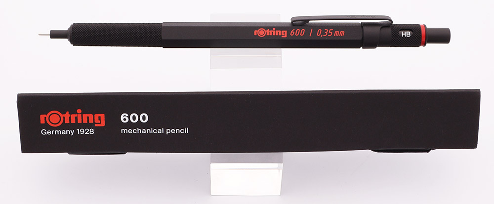 Rotring 600 Mechanical Pencil (Japan) - Black Matte Finish, Red
